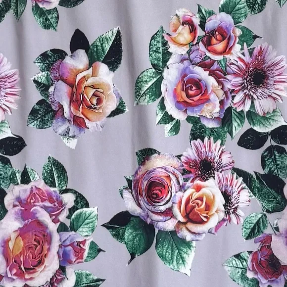 Zara NEW Floral Stretch Pencil Bodycon Fitted Midi Dress Boho Crew Long Sleeve M - Picture 8 of 16